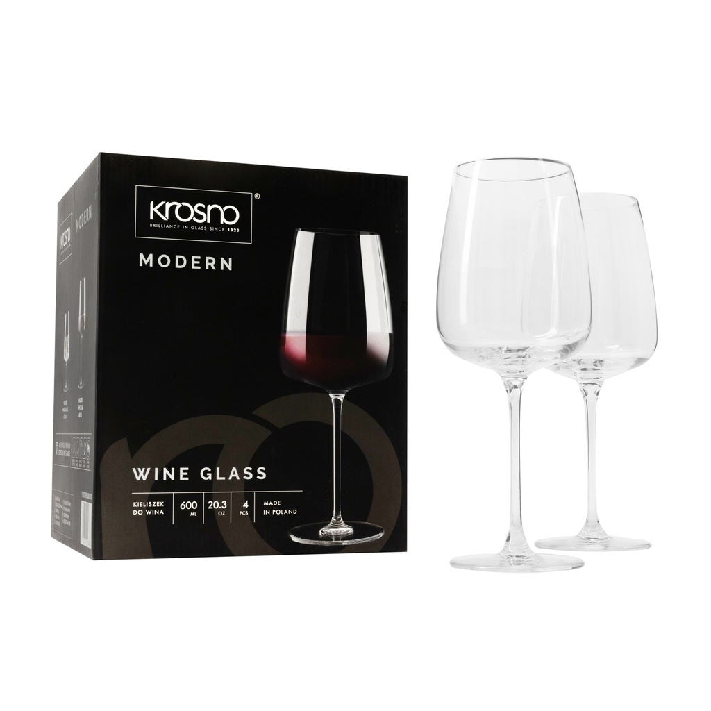 Set de 4 Copas de Vino Tinto 600 ml Krosno