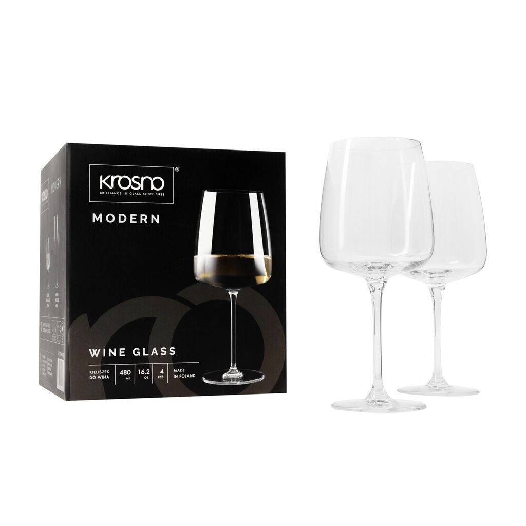 Set de 4 copas de Vino Blanco 480 ml Krosno