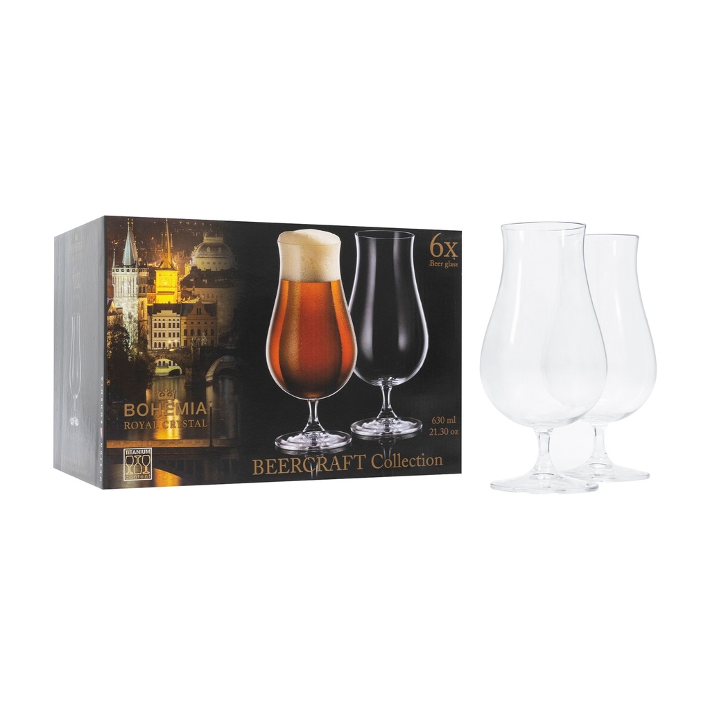 Set de 6 Vasos Beercraft 630 ml