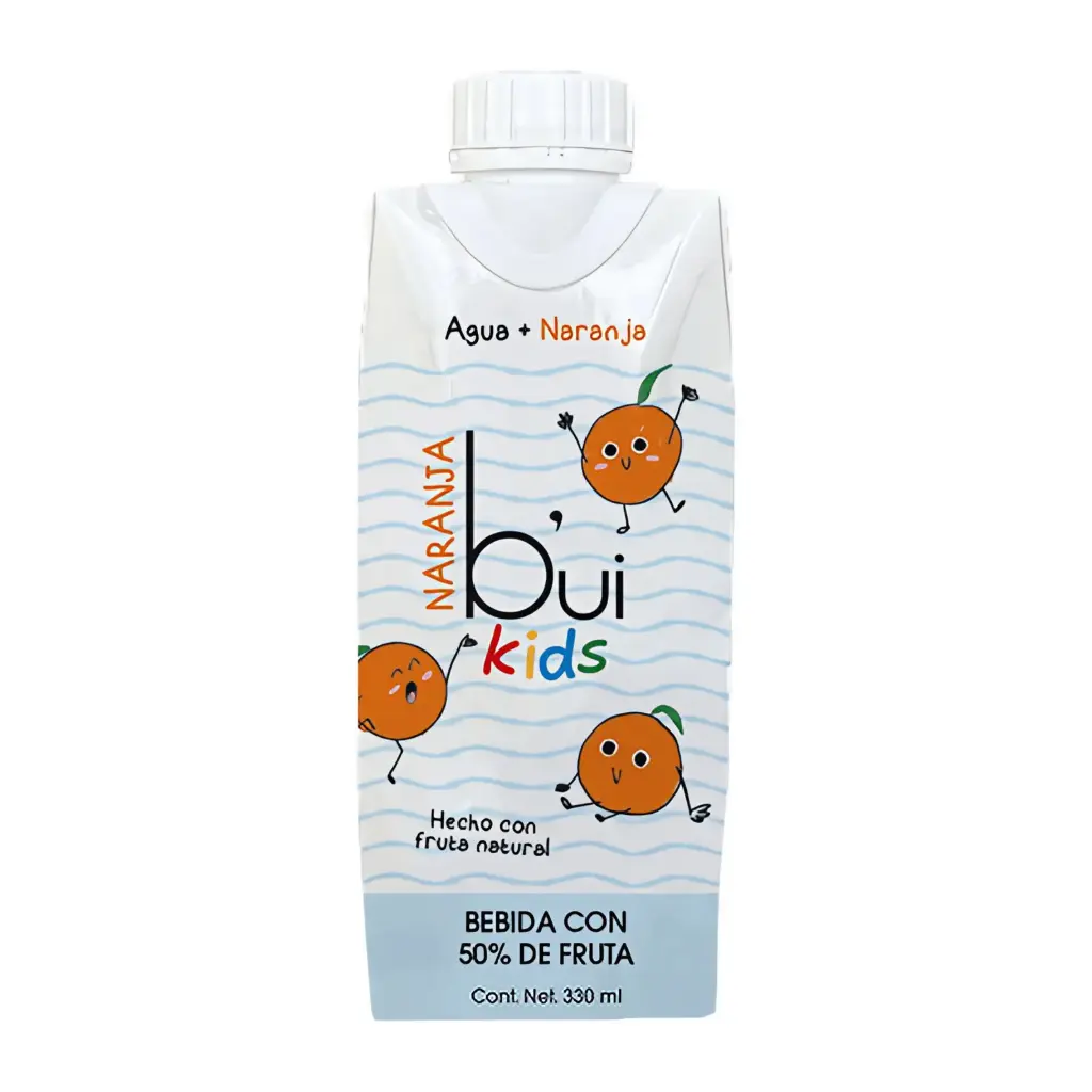 Bui Kids Naranja Tetra Pak 330 ml Caja de 12 pzas