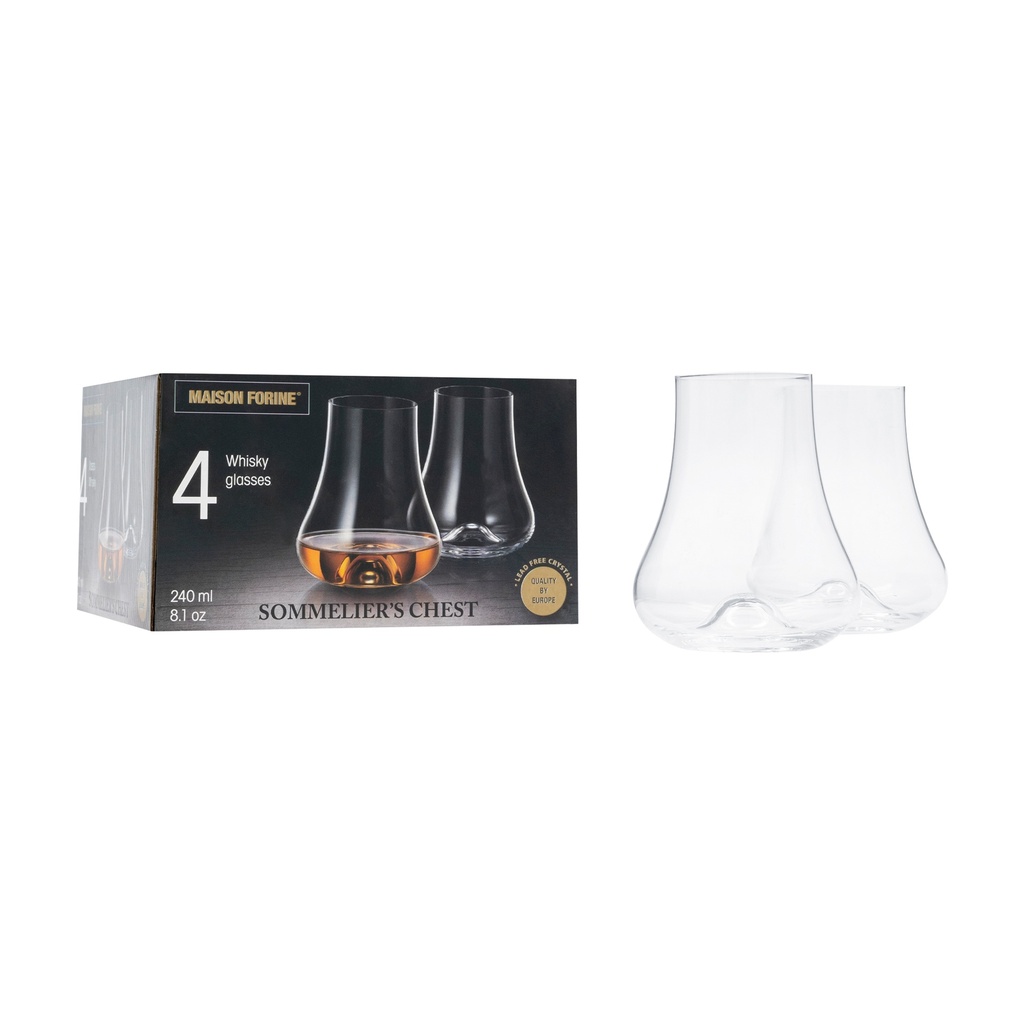 Set de 4 Vasos Sommelier's And Chest  Whisky 240 ml