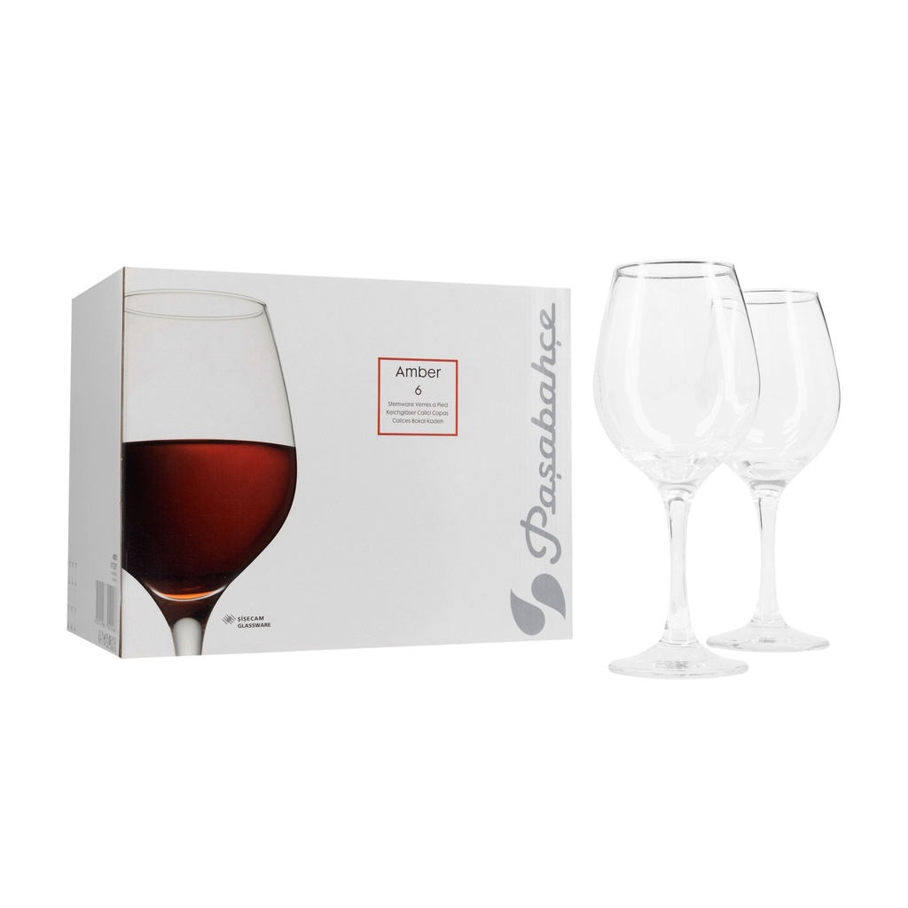 Set de 6 Copas de  Vino Tinto Amber 460