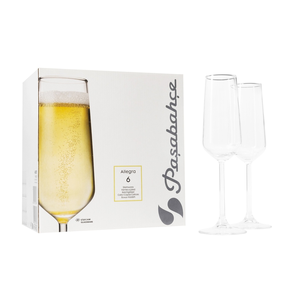 Set de 6 Copas Flauta 195 ml Allegra