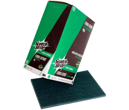Caja De Fibra Verde 3m Scotch Brite P-96 12 Pzas 