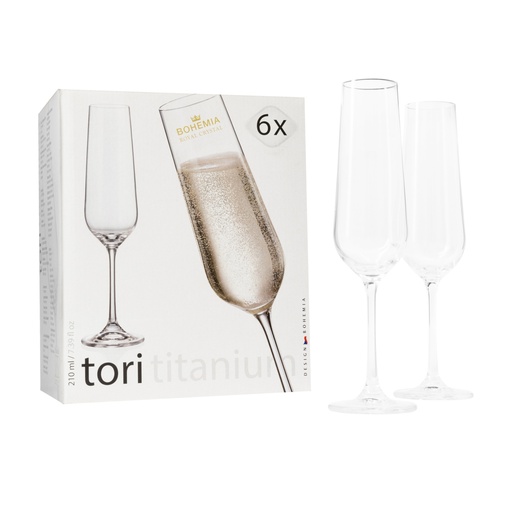 Set de 6 Copas Tori Flauta 210 ml