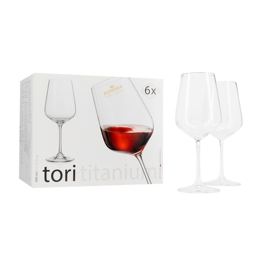 Set de 6 Copas Tori Vino Tinto 490 ml