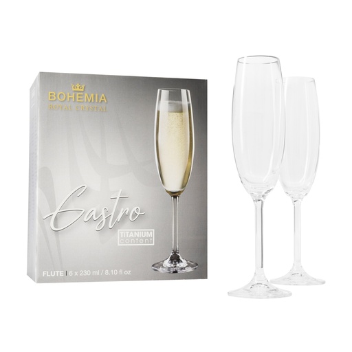 Set de 6 Copas Gastro Flauta 230 ml
