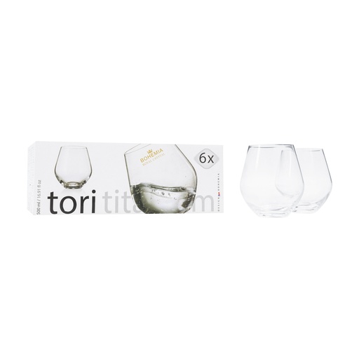 Set de 6 Vaso Agua Tori 500 ml