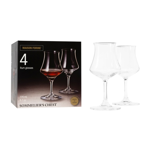 Set de 4 Copas Sommelier's Chest Ron 170 ml