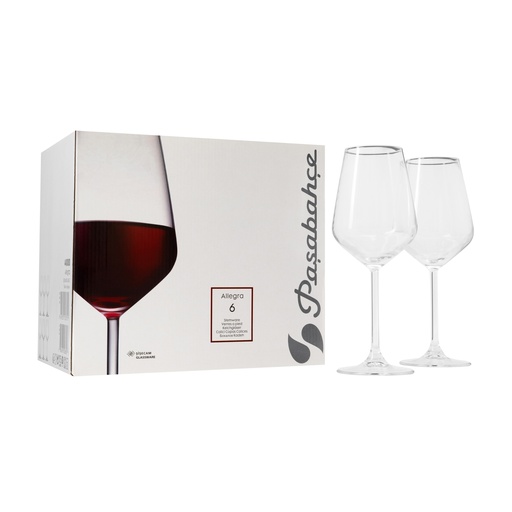 Set de 6 Copas Vino Tinto  350 ml Allegra